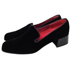 Vintage 90s Talbots Velvet Velour 8.5 Loafer Minimalist Classic Formal Career